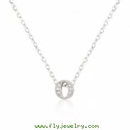 Micro-Pave Initial O Pendant