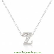Micro-Pave Initial Z Pendant