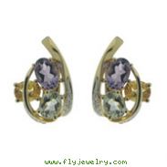 Multicolor Stone Diamond Earrings