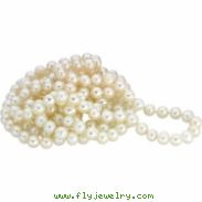 N A 8- 72.00 Inch Freshwater Cultured White Pearl Rope