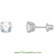 Nickel Pair Inverness Palladium Plated Cubic Zirconia Earring