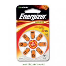 One pk of 8 cells Type 10 Energizer Hearing Aid Batteries