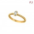 Oval diamond bezel set ring