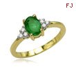 Oval Emerald And Diamond Ring