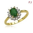 Oval Emerald And Diamond Ring