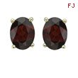 OVAL SHAPE GARNET PRONG SET STUDS