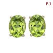 OVAL SHAPE PERIDOT PRONG SET STUDS