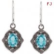 PAIR Genuine Swiss Blue Topaz Earrings 