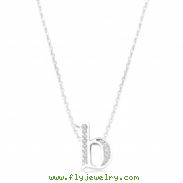 Pave Initial B Pendant