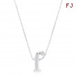 Pave Initial F Pendant