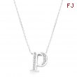 Pave Initial P Pendant