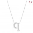 Pave Initial Q Pendant