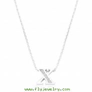 Pave Initial X Pendant
