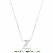 Pave Initial Z Pendant