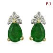 Pear Emerald And Diamond Earrings