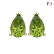 Pear Shape Peridot Prong Set Studs