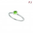 Peridot bezel set ring