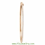 Pink gold diamond bangle