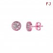 Pink gold diamond earrings