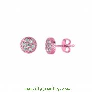 Pink gold diamond earrings