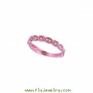 Pink gold diamond stack ring