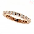 Pink gold eternity diamond ring