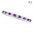 Pink Sapphire & Diamond Channel Set ETERNITY Band 