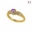 Pink Sapphire Bezel Ring with Diamond