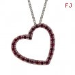 Pink Sapphire Heart Pendant 