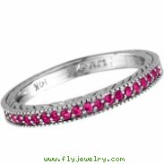 Pink Sapphire Stack Stackable Band Guard Ring