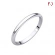 Platinum 02.00 mm Half Round Band