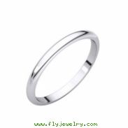 Platinum 02.00 mm Half Round Band