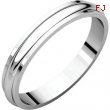 Platinum 03.00 mm Half Round Edge Band