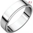 Platinum 05.00 mm Flat Edge Band