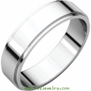 Platinum 05.00 mm Flat Edge Band