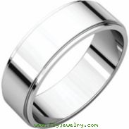 Platinum 06.00 mm Flat Edge Band