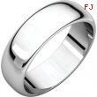 Platinum 06.00 mm Half Round Band