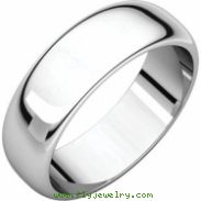 Platinum 06.00 mm Half Round Band