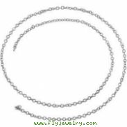 Platinum 20 INCH Solid Cable Chain
