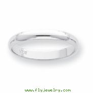 Platinum 3mm Half-Round Wedding Band ring