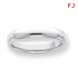 Platinum 4mm Half-Round Comfort Fit Lightweight Band ring