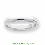 Platinum 4mm Half-Round Comfort Fit Lightweight Band ring