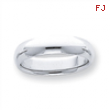 Platinum 5mm Half-Round Comfort Fit Lightweight Band ring