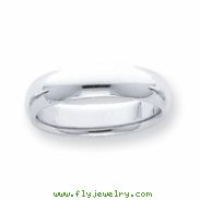 Platinum 5mm Half-Round Comfort Fit Lightweight Band ring