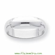 Platinum 5mm Half-Round Featherweight Band ring