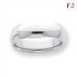 Platinum 8mm Half-Round Comfort Fit Lightweight Band ring