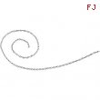 Platinum BULK BY INCH Polished SOLID CABLE CHAIN