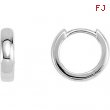 Platinum PAIR 11.50 MM Polished HINGED EARRING