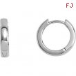 Platinum PAIR 14.00 MM Polished HINGED EARRING