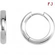 Platinum PAIR 17.50 MM Polished HINGED EARRING